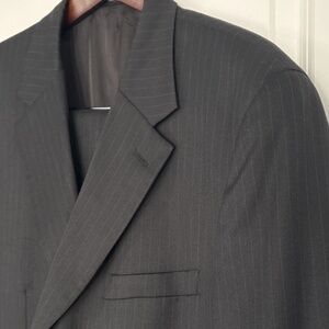 Alfani Black Pinstripe Wool Men's 2 Piece Suite 44R